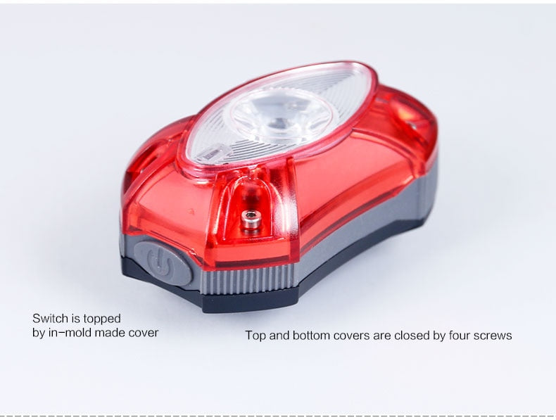 Raypal 3W USB Rechargeable Rear Back Bicycle Light Rain Water Proof LED Bycicle Light Safety Cycling Bike Tail Lamp Taillight - KiwisLove