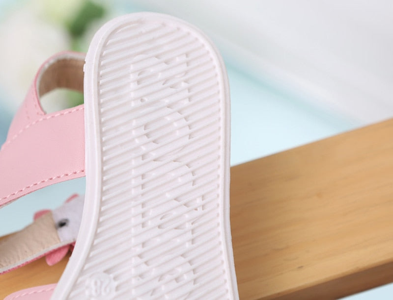 Girls Sandals Gladiator Flowers Sweet Soft Summer Floral Sandals - KiwisLove