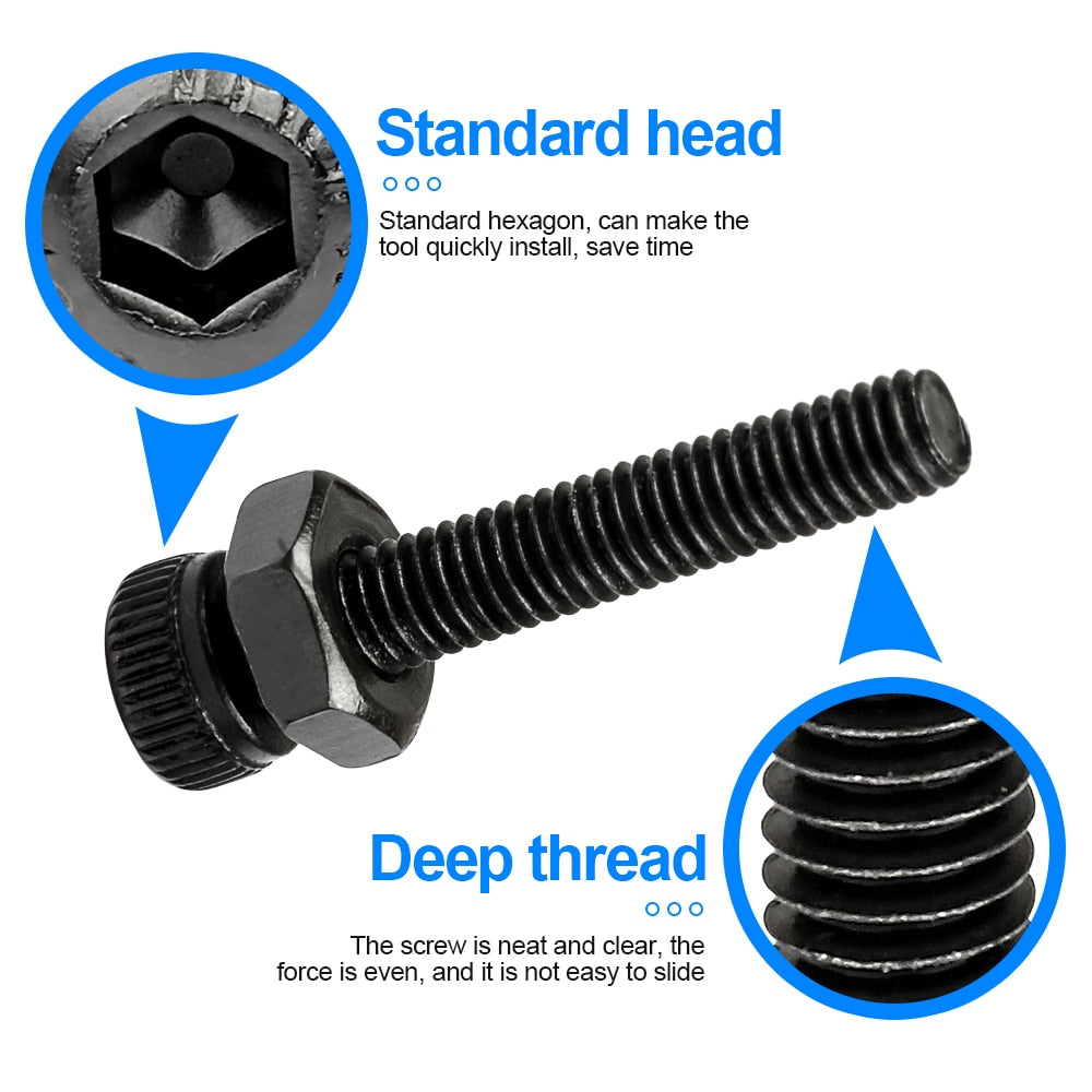 1322pcs/set hex hexagon socket head cap screw nut kit carbon steel round flat head - KiwisLove