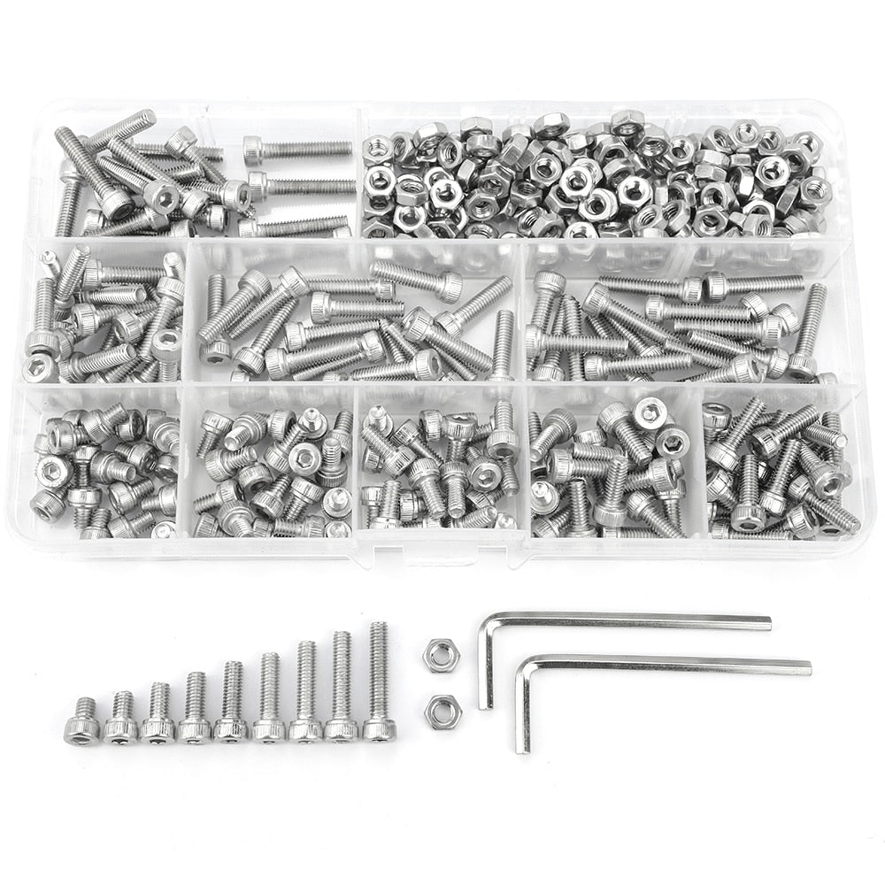 NINDEJIN Hex Hexagon socket cap head screws set allen head screw kit - KiwisLove