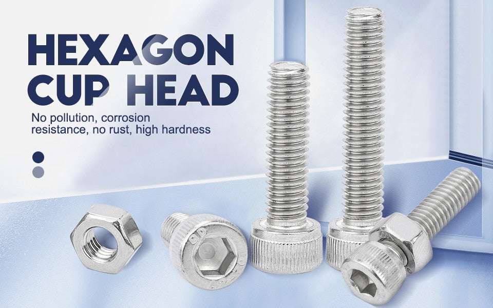 NINDEJIN Hex Hexagon socket cap head screws set allen head screw kit - KiwisLove