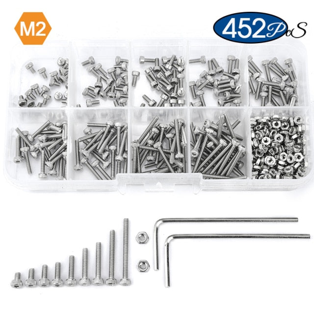 NINDEJIN Hex Hexagon socket cap head screws set allen head screw kit - KiwisLove