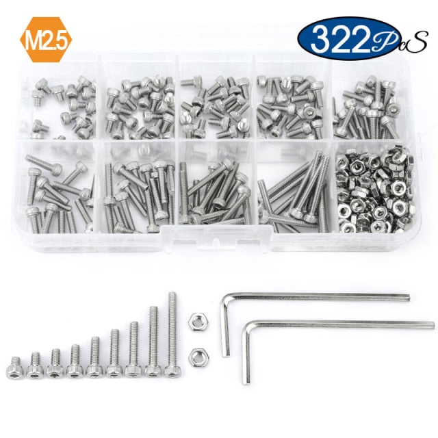 NINDEJIN Hex Hexagon socket cap head screws set allen head screw kit - KiwisLove