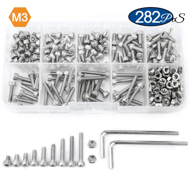 NINDEJIN Hex Hexagon socket cap head screws set allen head screw kit - KiwisLove