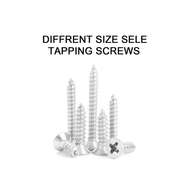 242Pcs M3.5 Screw Set Stainless Steel Flat Head Self-tapping Phillips - KiwisLove