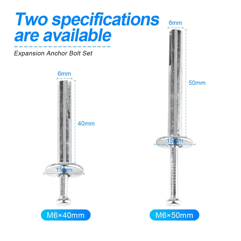 NINDEJIN Hammer Drive Rivet Pin Anchor Set Zinc Alloy Concrete Block Brick - KiwisLove