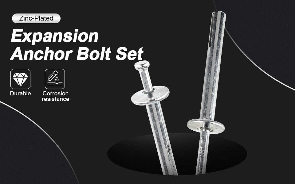 NINDEJIN Hammer Drive Rivet Pin Anchor Set Zinc Alloy Concrete Block Brick - KiwisLove