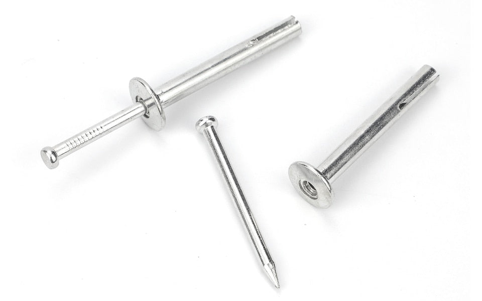 NINDEJIN Hammer Drive Rivet Pin Anchor Set Zinc Alloy Concrete Block Brick - KiwisLove