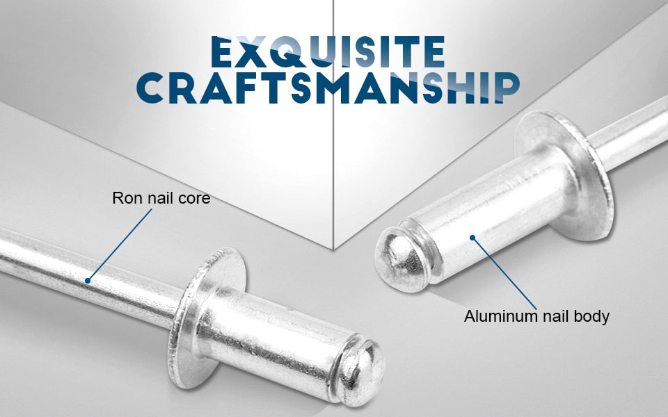 Aluminium Rivets Pop Dome Head Blind Assortment Kit Set Exhaust Rivets - KiwisLove