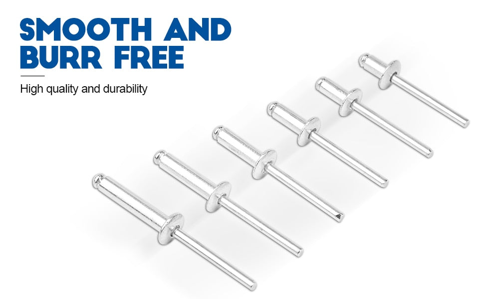 Aluminium Rivets Pop Dome Head Blind Assortment Kit Set Exhaust Rivets - KiwisLove