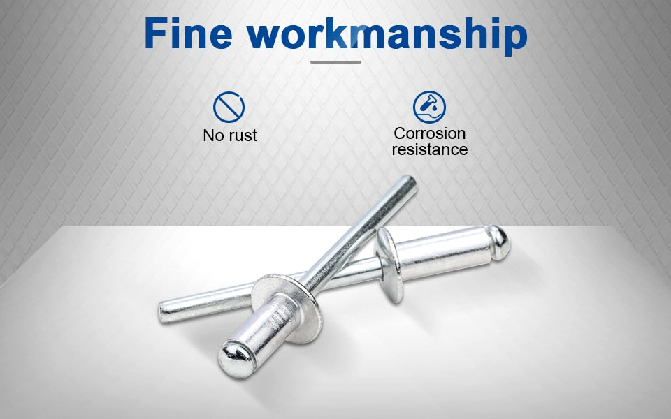 Aluminium Rivets Pop Dome Head Blind Assortment Kit Set Exhaust Rivets - KiwisLove