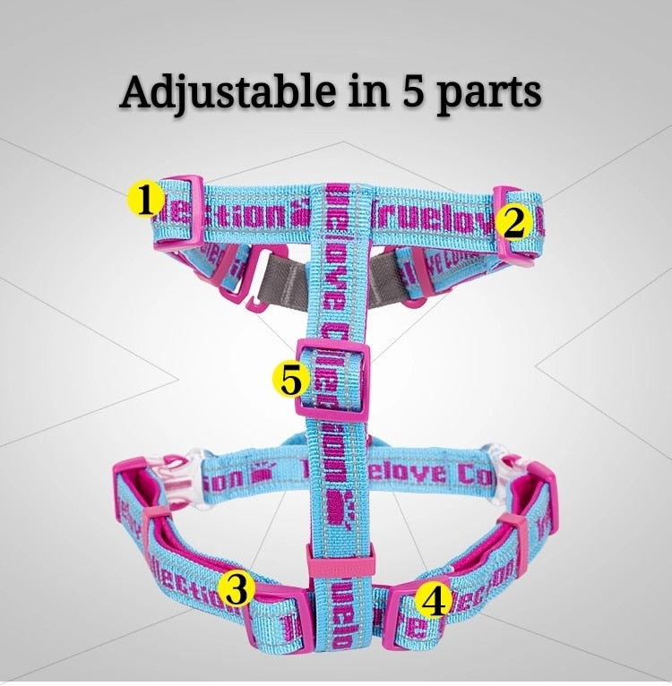 Truelove Dog Harness No Pull Tactical Service Pet Lift Breathable Mesh ReflectiveTLH6172 - KiwisLove
