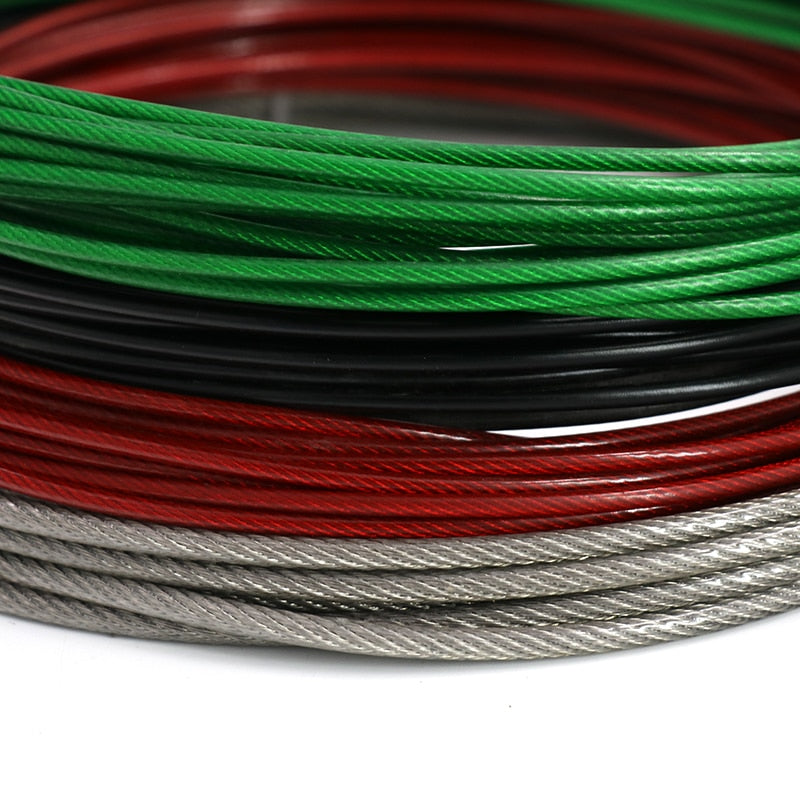 10m  PVC Plastic Coated 304 Stainless Steel Wire Rope Cable + 10 Loops - KiwisLove