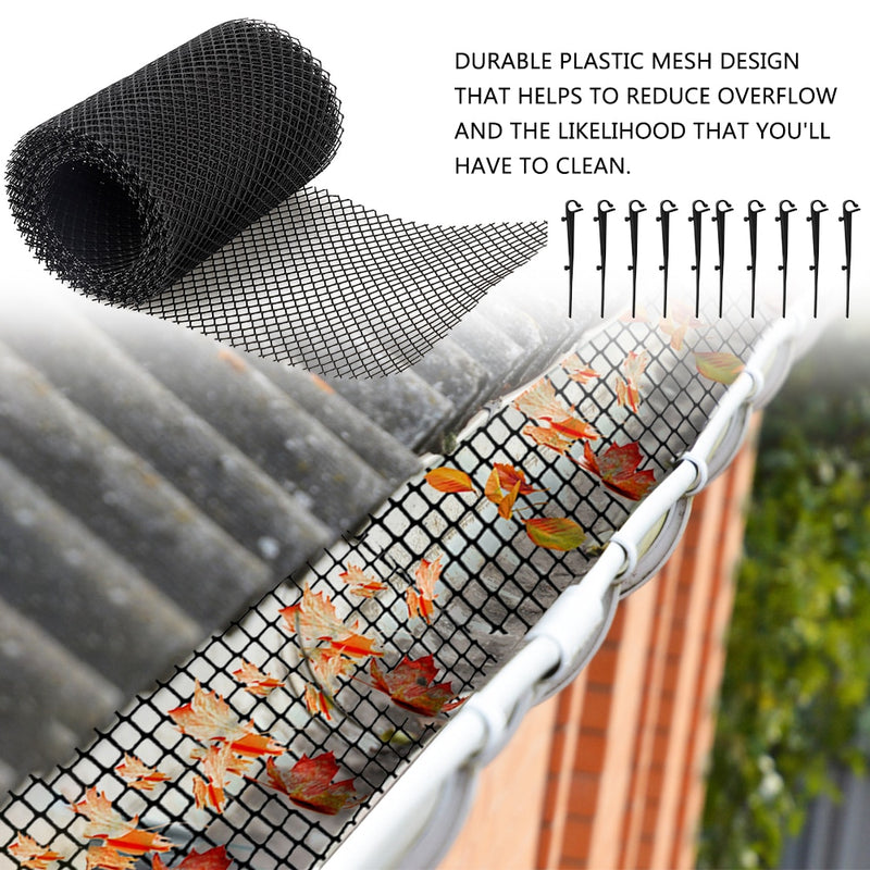 6m Gutter Guard Mesh Protector + 10 Stakes Set - KiwisLove