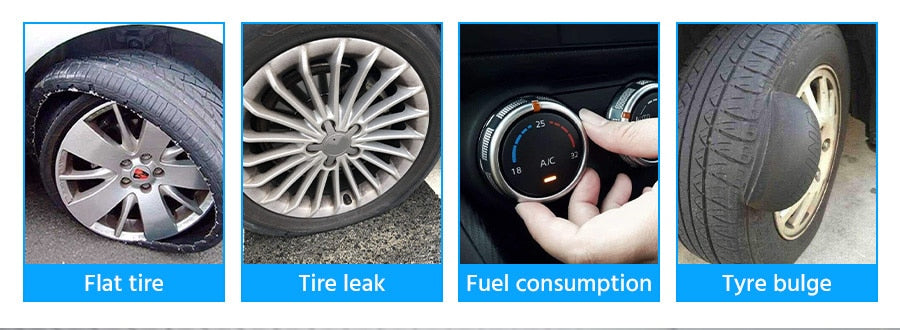 TPMS Tire Pressure Monitoring  Display Alarm Monitoring USB Charging Temperature Alert With 6 Sensors - KiwisLove