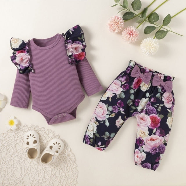 Baby Girls  Long Sleeve +  Pants 2 pcs set - KiwisLove