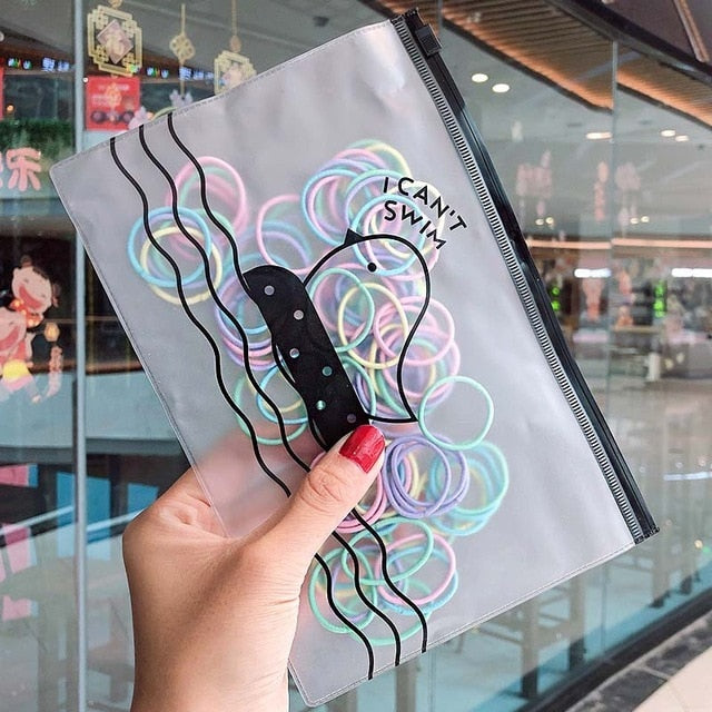 50/100pcs Girls Colorful Nylon Small Elastic Hair Bands kids Ponytail Holder Scrunchie - KiwisLove