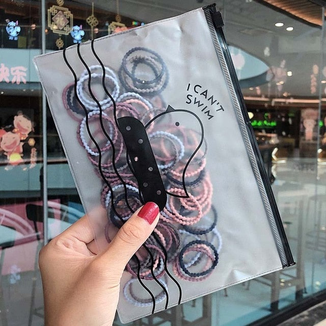 50/100pcs Girls Colorful Nylon Small Elastic Hair Bands kids Ponytail Holder Scrunchie - KiwisLove