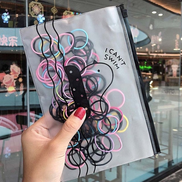 50/100pcs Girls Colorful Nylon Small Elastic Hair Bands kids Ponytail Holder Scrunchie - KiwisLove