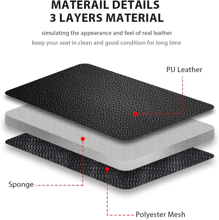 PU Front Seat Covers High Back Bucket Seat Cover Fit Most Cars, Trucks, SUVS, 2 PCS Auto Seat Covers - KiwisLove