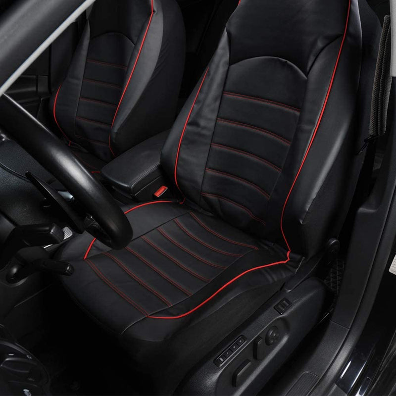 PU Front Seat Covers High Back Bucket Seat Cover Fit Most Cars, Trucks, SUVS, 2 PCS Auto Seat Covers - KiwisLove