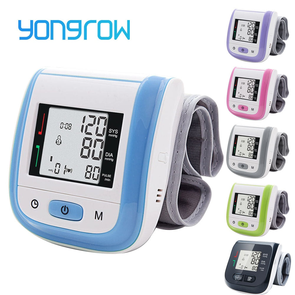 Yongrow Tonometer Automatic Wrist Digital Blood Pressure Monitor  lcd Sphgmomanometer - KiwisLove