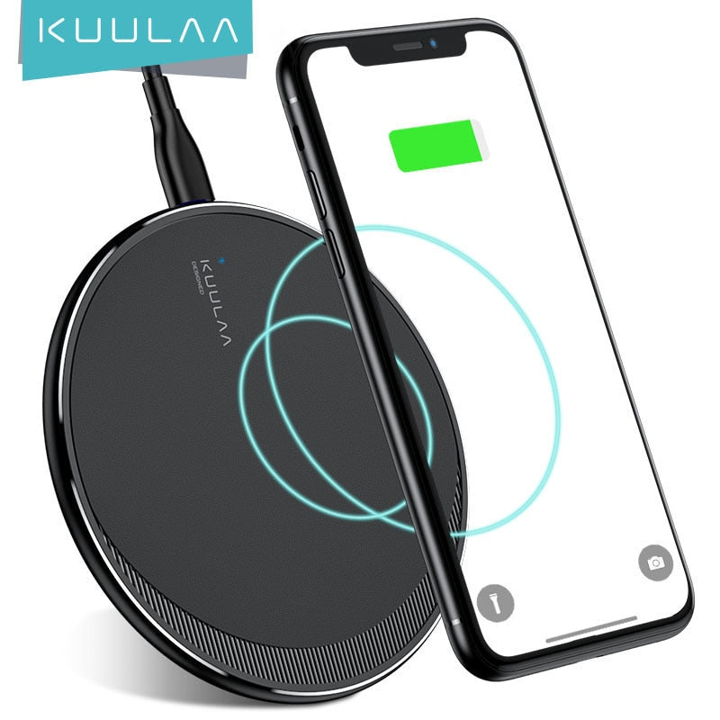 10W Qi Wireless Charger iPhone 11 Pro 8 X XR XS Max  Samsung S10 S9 S8 USB Charger Pad - KiwisLove