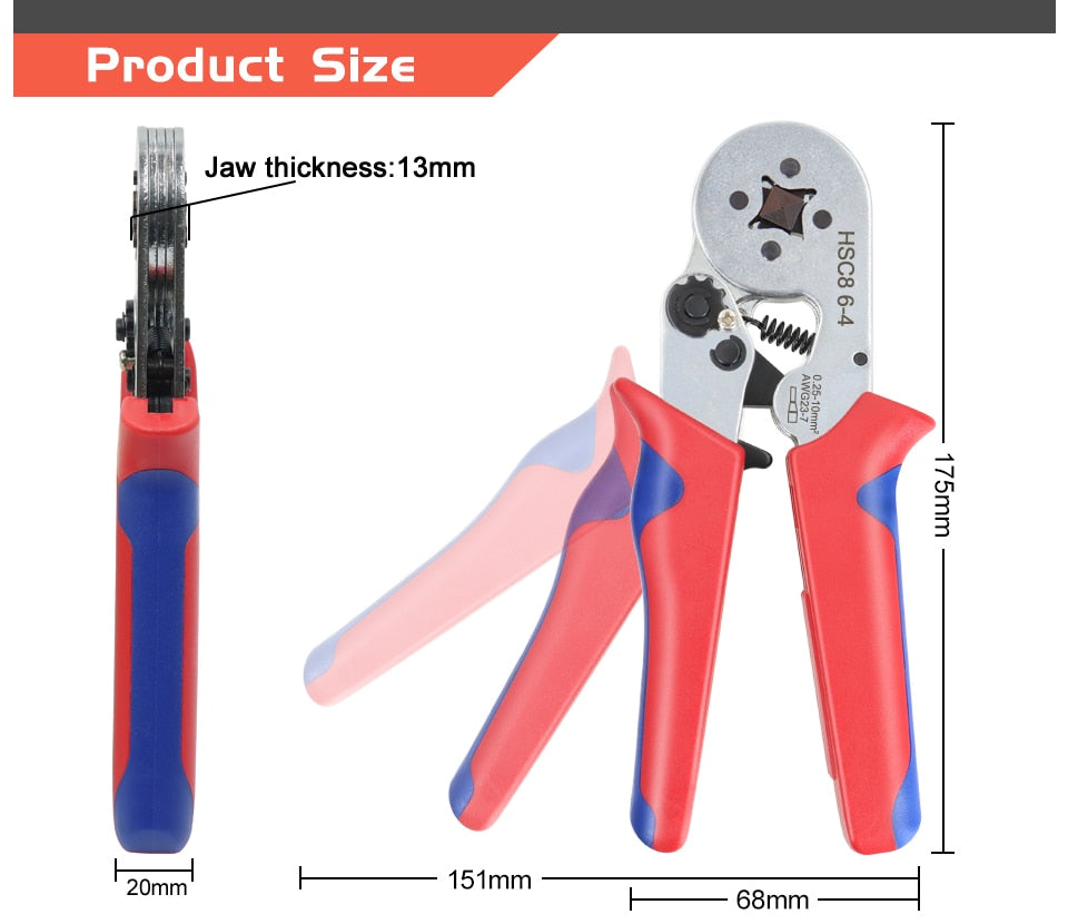 Tubular Terminal Crimping Pliers wire mini Ferrule crimper Household electricaltools - KiwisLove