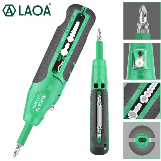 LAOA Multifunction Wire Stripping Pliers Screwdriver Test Pencil Electrical - KiwisLove