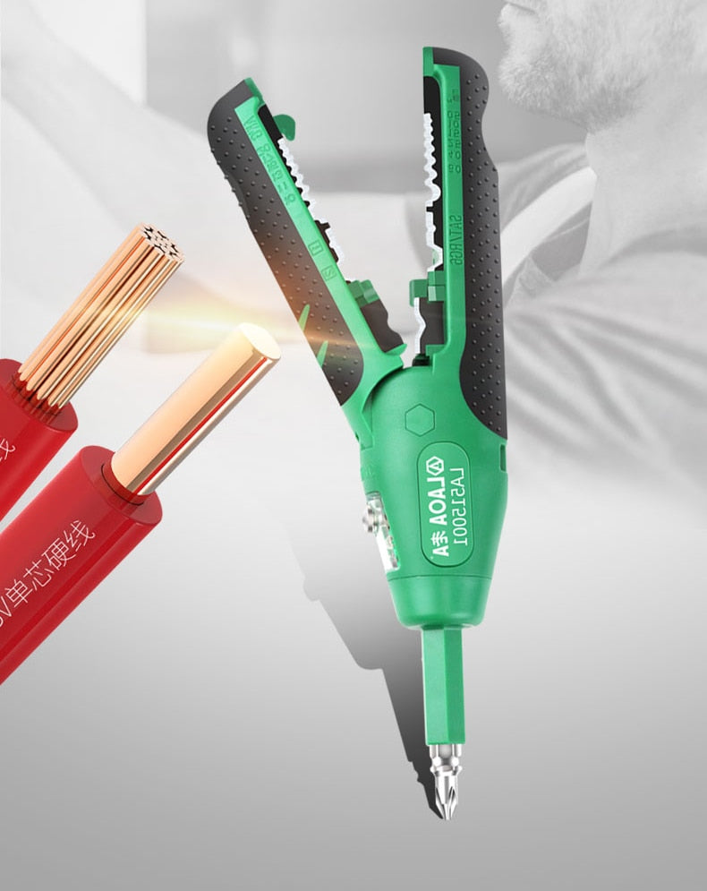 LAOA Multifunction Wire Stripping Pliers Screwdriver Test Pencil Electrical - KiwisLove