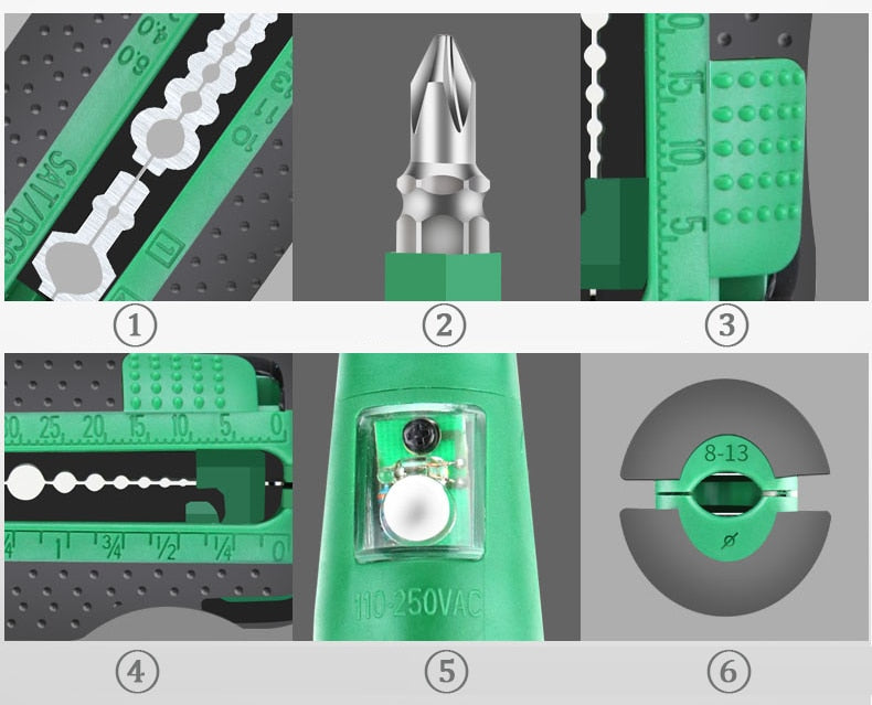 LAOA Multifunction Wire Stripping Pliers Screwdriver Test Pencil Electrical - KiwisLove