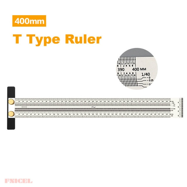 High-Precision Scale Ruler T-Type Hole  Scribing Mark Line Gauge Ruler Stainless - KiwisLove