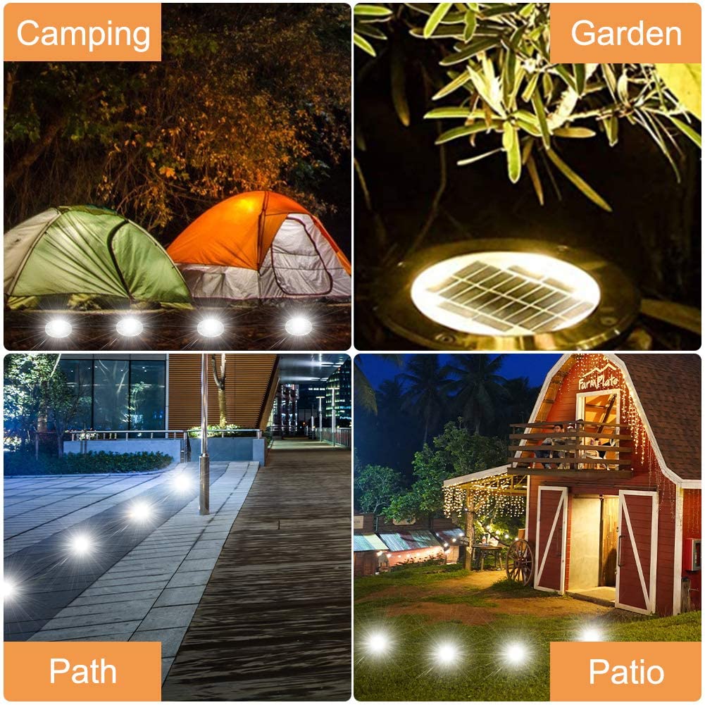 New Solar Powered LED Ground Light Garden  Lawn Lamp Buried With Sensor - KiwisLove