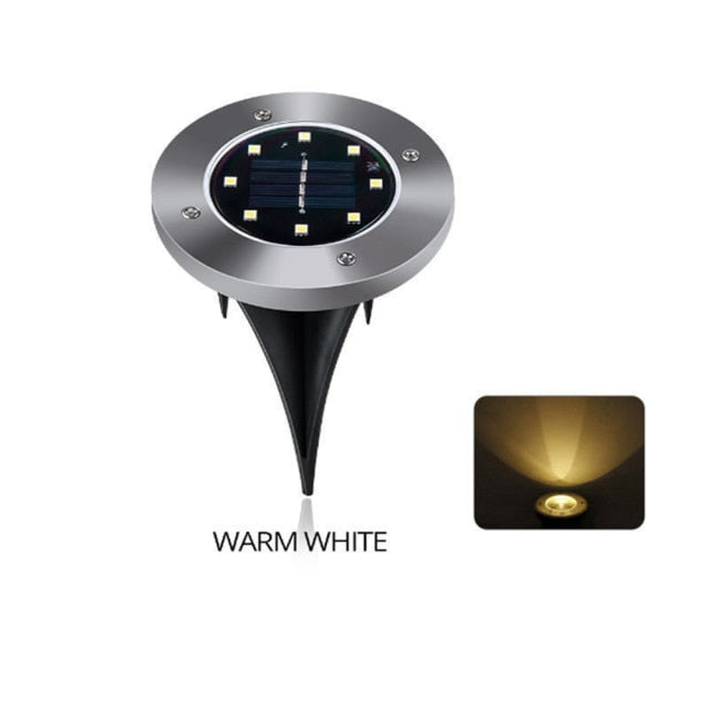 New Solar Powered LED Ground Light Garden  Lawn Lamp Buried With Sensor - KiwisLove
