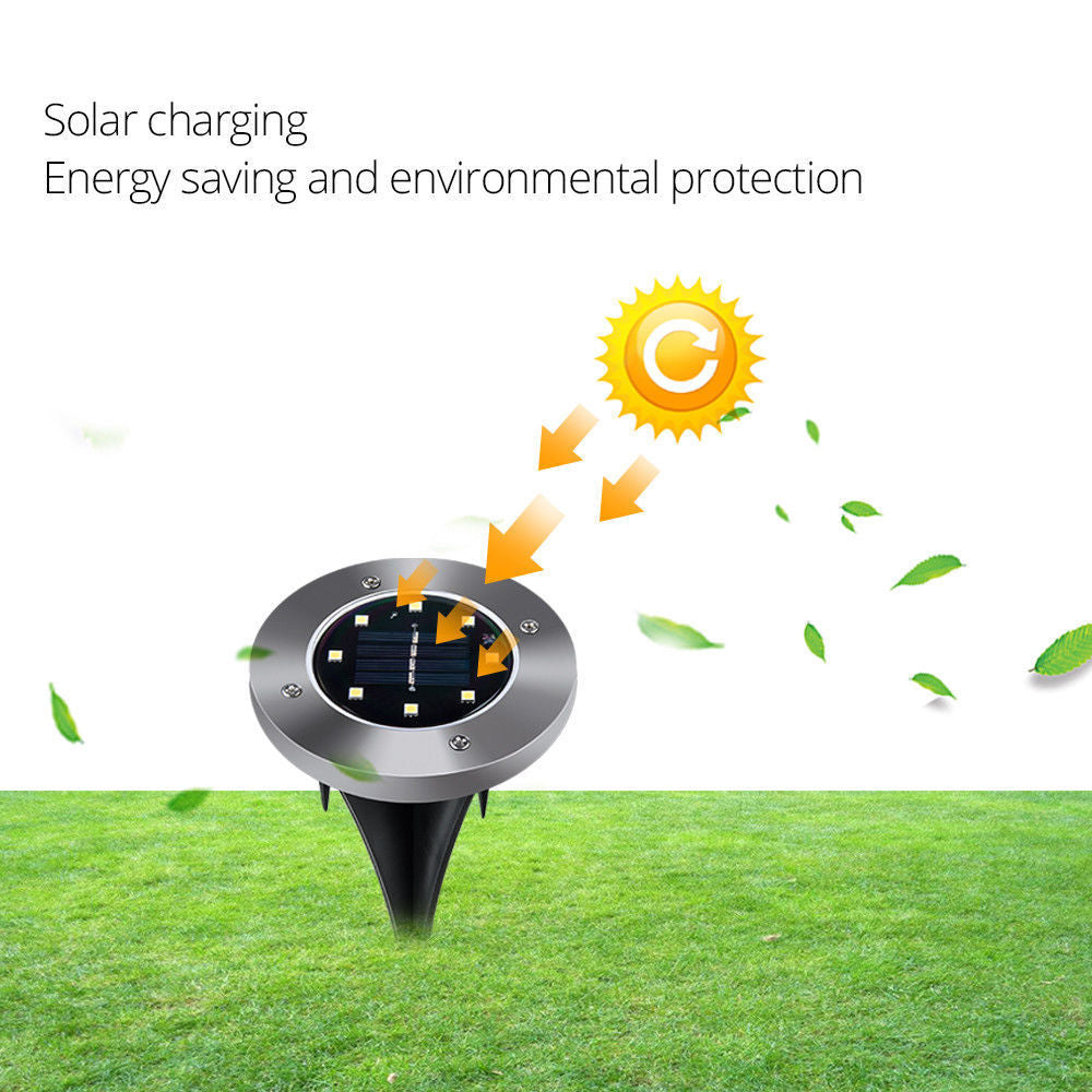 New Solar Powered LED Ground Light Garden  Lawn Lamp Buried With Sensor - KiwisLove