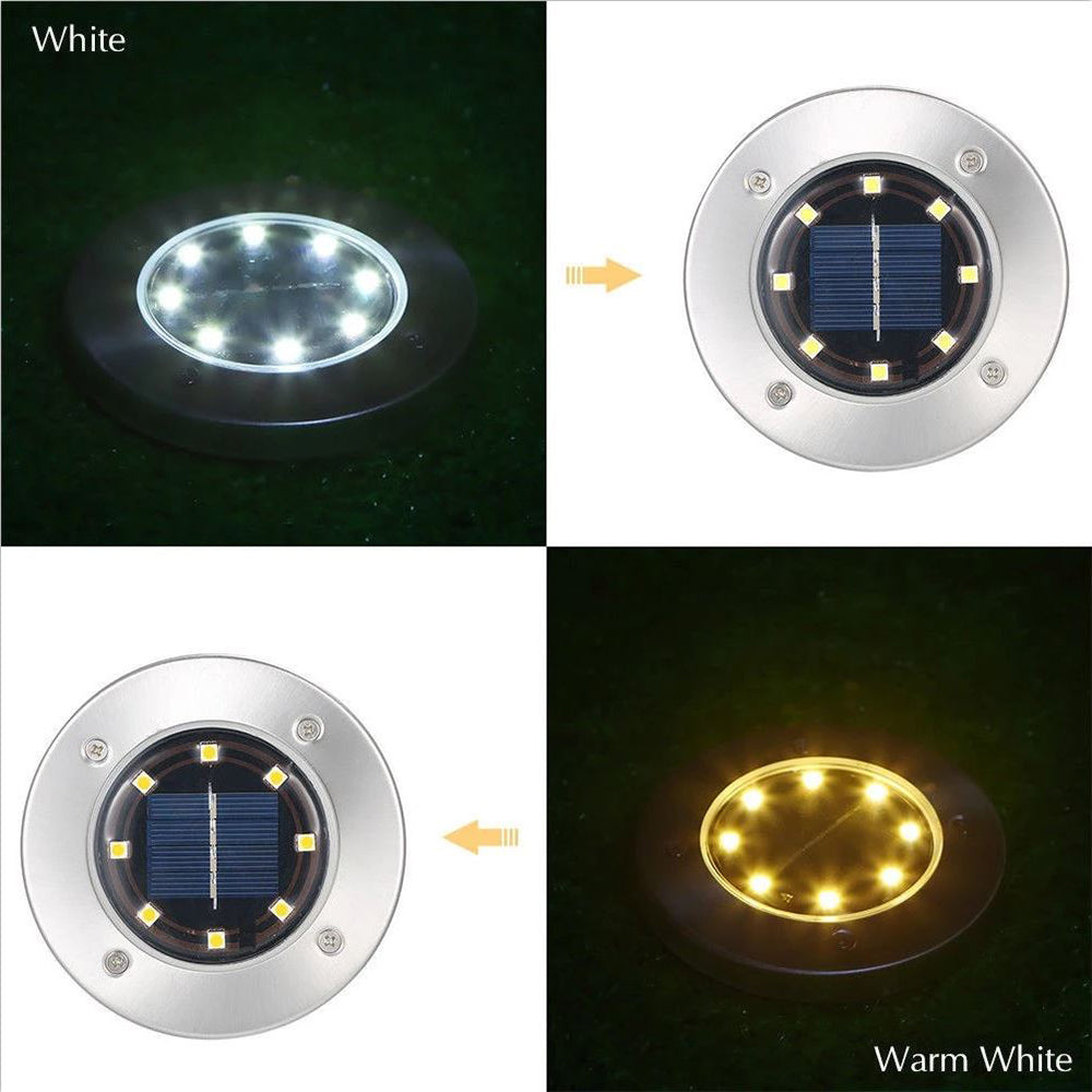 New Solar Powered LED Ground Light Garden  Lawn Lamp Buried With Sensor - KiwisLove
