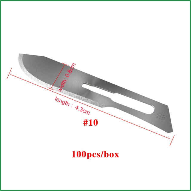 100pcs/box Scalpel Blades For Dental medical Stainless Steel Surgical - KiwisLove