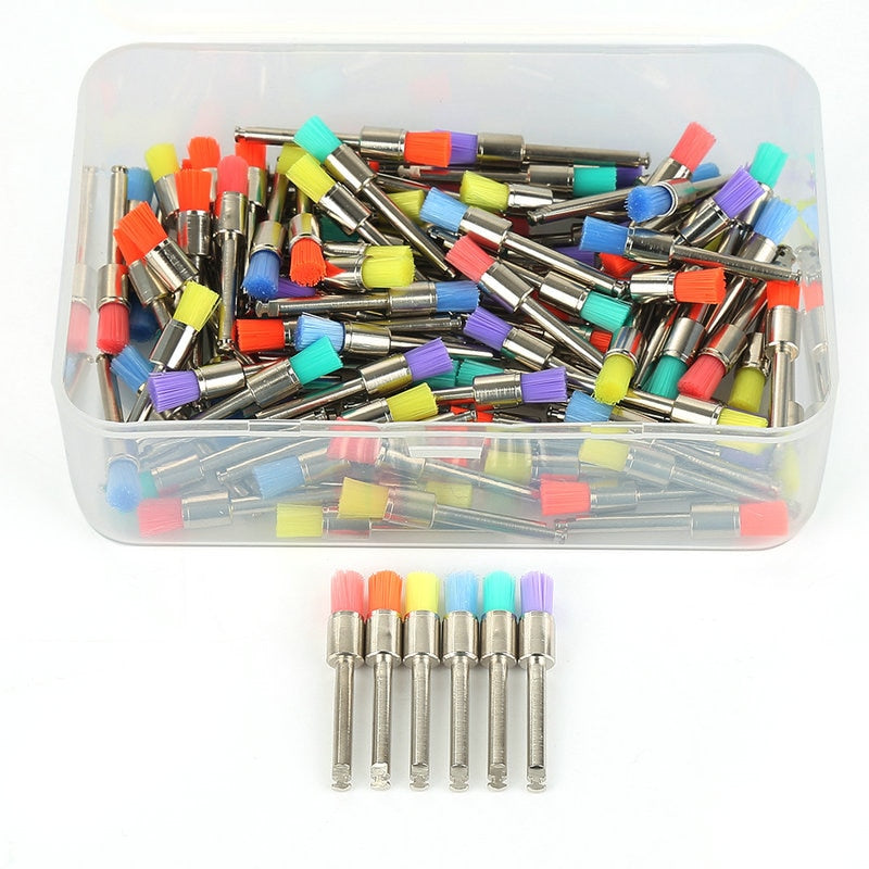 100pcs Nylon latch flat Polishing Polisher Prophy Brushes - KiwisLove