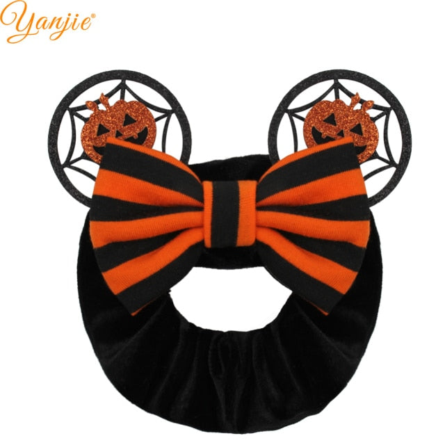 2021 New  Pretty Mouse Ears Sequins Hair Bow Women Velvet Scrunchies - KiwisLove