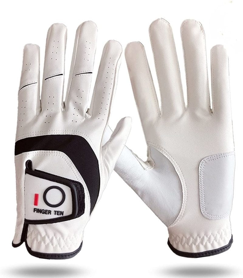 5 pcs Premium Cabretta Leather Golf Gloves Men Left Right Hand Rain Grip - KiwisLove