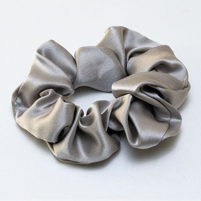 100% Silk Scrunchies Hair  Bands Ties Elastics Ponytail Holders - KiwisLove