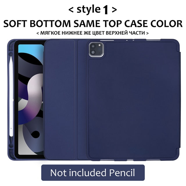 2020 Pro 12.9 4th silicone case with pencil holder - KiwisLove