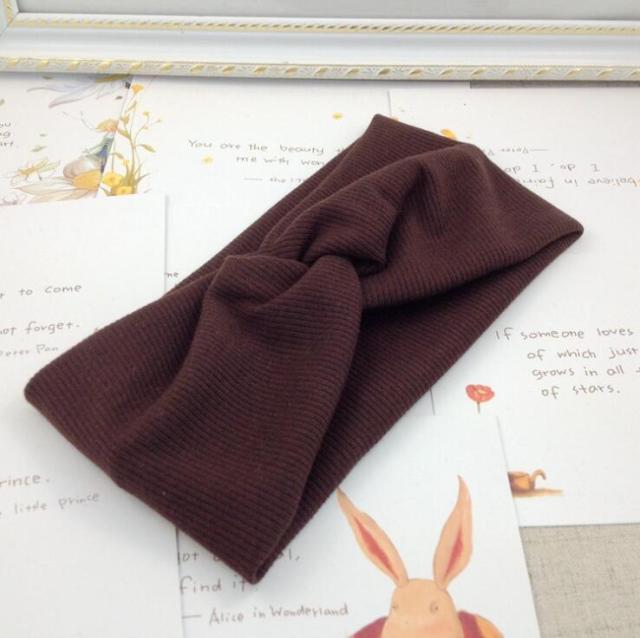 2021 Women Headband Cross Top Knot Elastic Hair Bands Soft Solid - KiwisLove