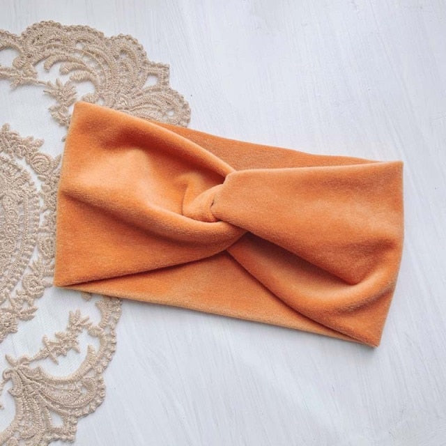 2021 Women Headband Cross Top Knot Elastic Hair Bands Soft Solid - KiwisLove