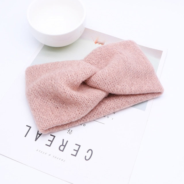 2021 Women Headband Cross Top Knot Elastic Hair Bands Soft Solid - KiwisLove