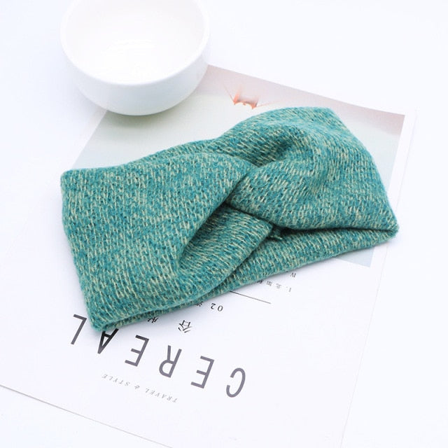 2021 Women Headband Cross Top Knot Elastic Hair Bands Soft Solid - KiwisLove