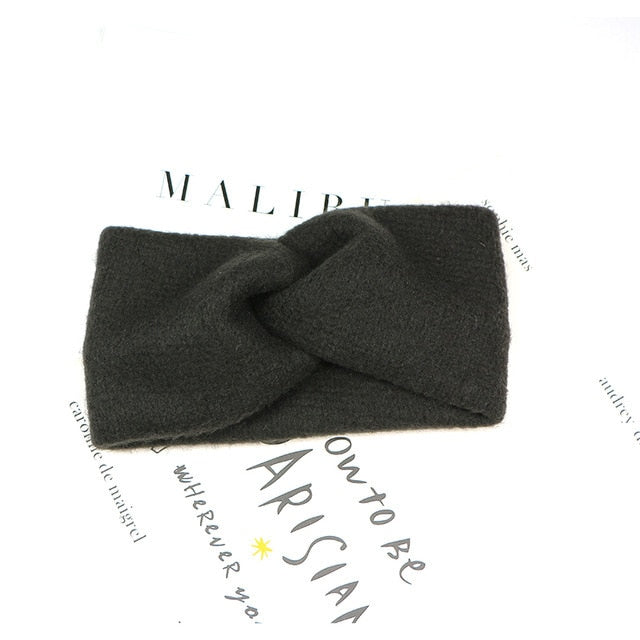 2021 Women Headband Cross Top Knot Elastic Hair Bands Soft Solid - KiwisLove