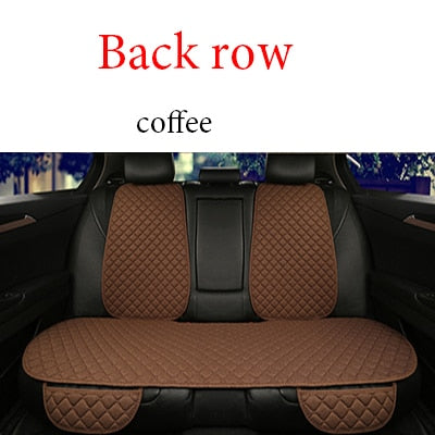 Flax Car Seat Cover Four Seasons Front Rear Auto Accesorios Coche Interior Details Universal Size Auto Goods Car Seat Protector - KiwisLove
