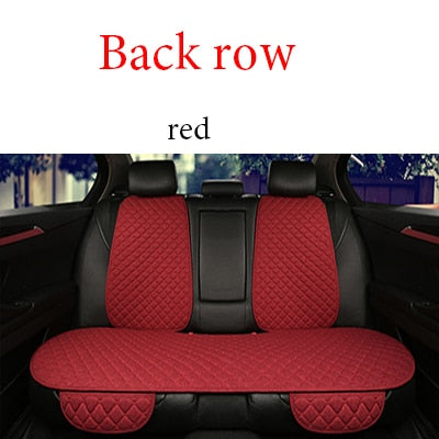 Flax Car Seat Cover Four Seasons Front Rear Auto Accesorios Coche Interior Details Universal Size Auto Goods Car Seat Protector - KiwisLove