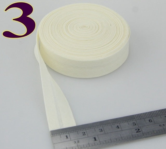 15mm (5/8")Width Back Side Ironed Single Folded Cotton Bias Binding Tape For Garment Cushion Table Quilt Craft Diy Accessories - KiwisLove